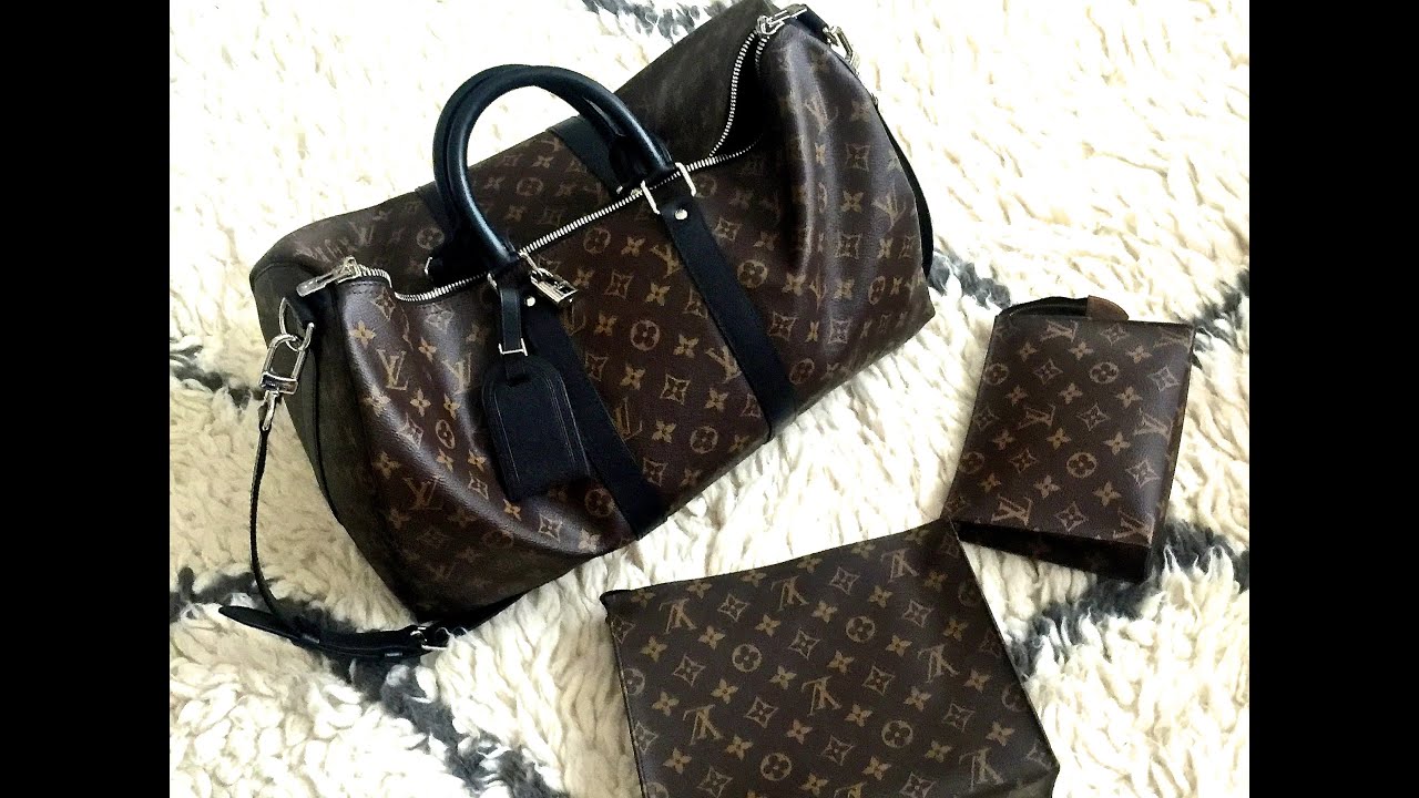 LOUIS VUITTON KEEPALL MACASSAR 45 B (Travel Edition) What fits+What i  carry! 