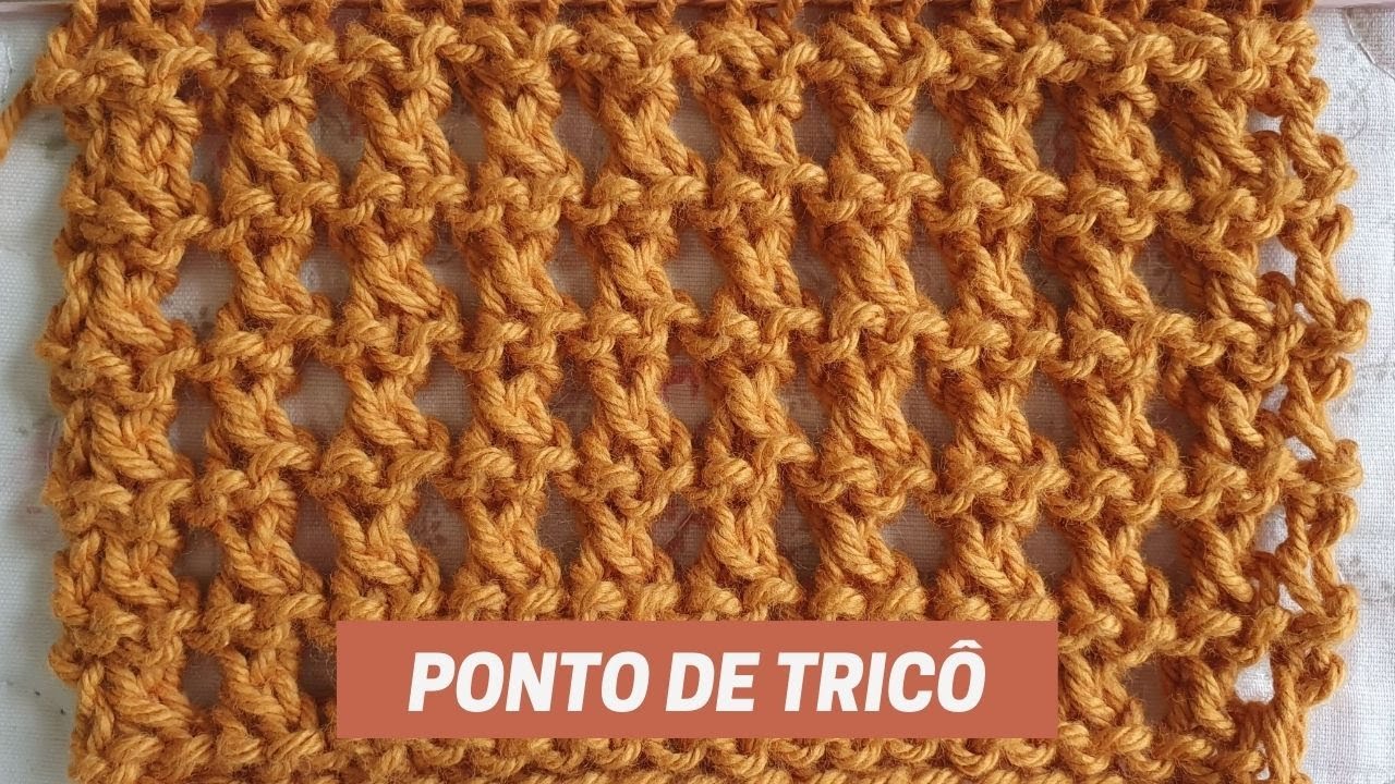 PONTO DE TRICÔ PERFEITO PARA PEÇAS DE VERÃO | PONTO AJUR HORIZONTAL INGLÊS