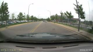 Guy tries to jump through car window