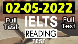 IELTS READING PRACTICE TEST 2022 WITH ANSWERS | 02.05.2022