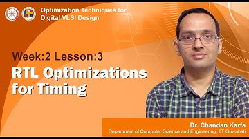 VLSI Design [Module 02 - Lecture 06] High Level Synthesis: RTL Optimizations for Timing