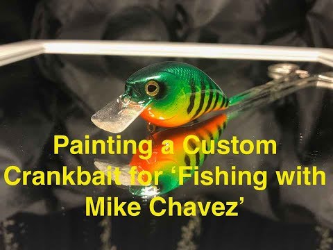 Fire Tiger Custom Painted Crankbait. Custom Bass Fishing Lure