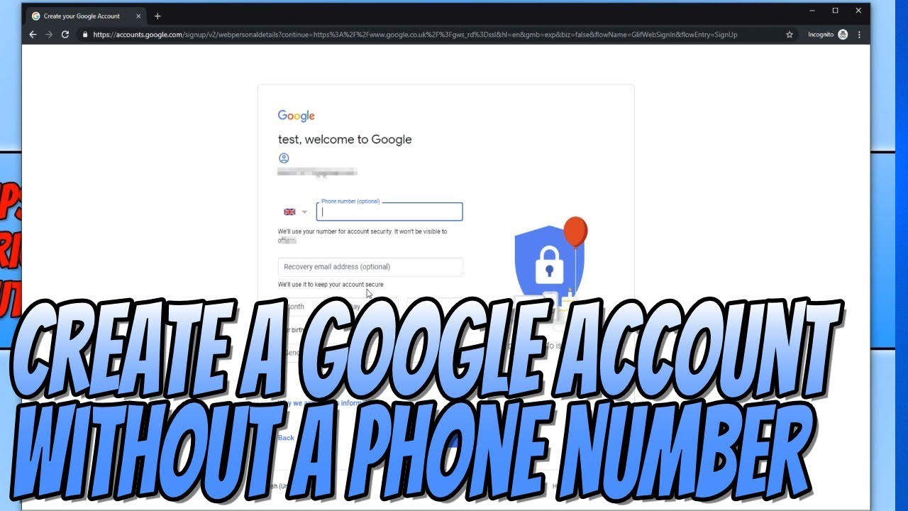 How To Create A Google Account Without A Phone Number Google Account 