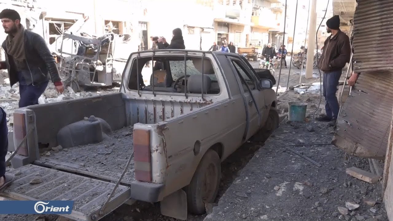 جرحى مدنيون بقصف لميليشيا أسد الطائفية على معرة النعمان جنوب إدلب - سوريا