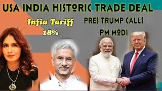Trump announced India U.S historic Trade Deal finalized. Tariff reduced to 18 percent