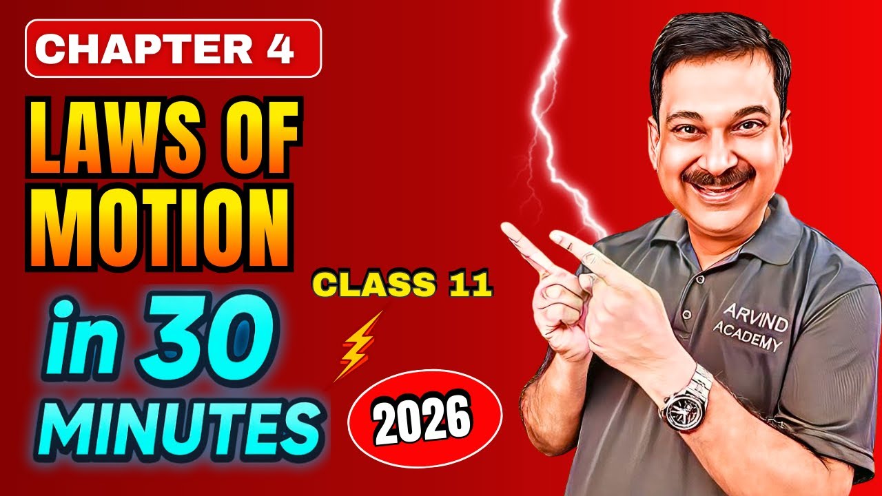 LAWS OF MOTION Class 11 One Shot 🔥 | Chapter 4 Physics in 30 Mins ...