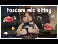 (roblox asmr 🌙) EAR-TO-EAR mic biting with my tascam! 😴🎙️ (+ no talking!)