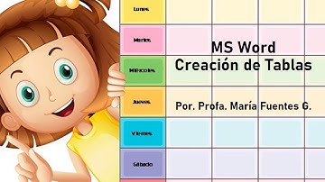 MS Word Creación de Tablas