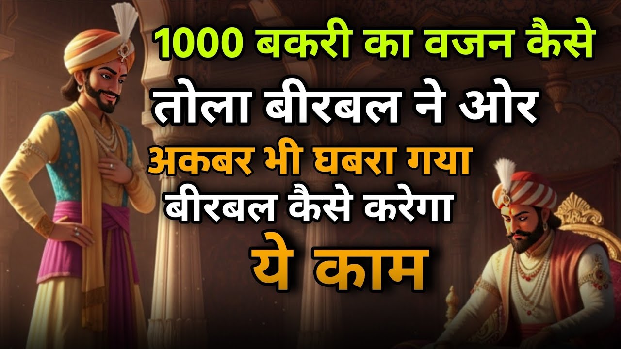 अकबर के दरबार में आया पहली बार बीरबल को दी सबसे कठिन चुनौती। 1000 बकरियों का वजन तोल कर दिखाओ 