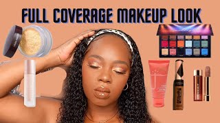 FULL COVERAGE MAKEUP LOOK | FENTY BEAUTY, JUVIA&#39;S PLACE, OPV BEAUTY AND MORE | Janelle Veronica