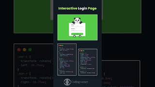 Interactive Login Pages using HTML CSS JavaScript #coding #webdesign #viral #shorts