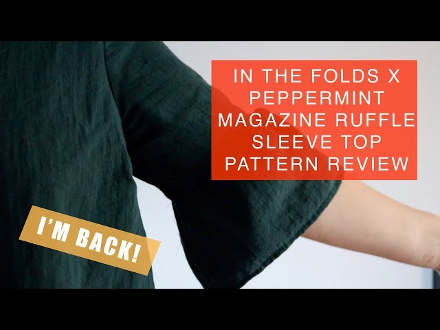 peppermint ruffle sleeve top