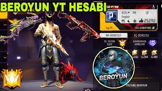 YOUTUBER KARDEŞİMİZİN HESABINI İNCELİYORUZ BEROYUN YT FUL + FULL HESAP ! Free Fire