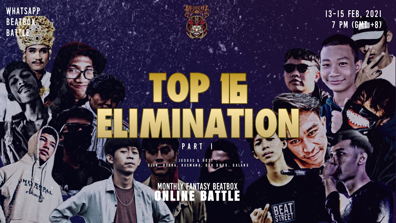 TOP 16 ELIMINATION [PART 1] | MONTHLY FANTASY BEATBOX ONLINE BATTLE [FEB 2021]