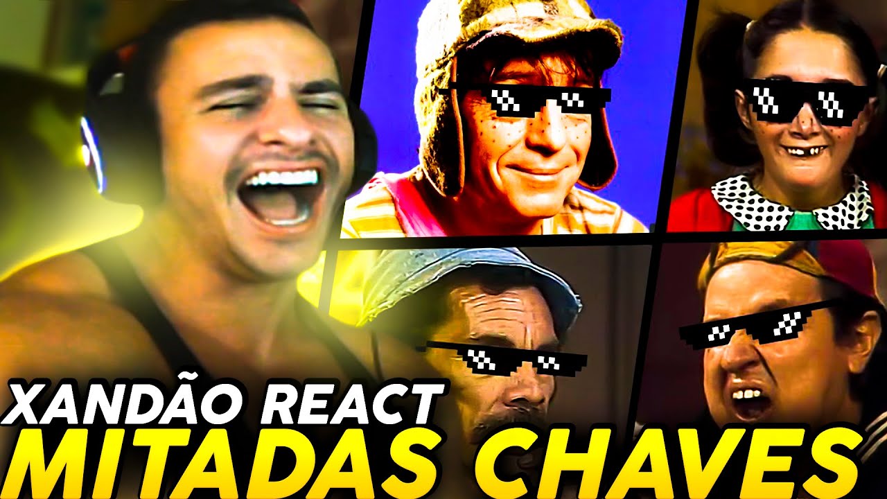 SUPER XANDÃO REAGINDO AS TOP 10 PATADAS E MITAGENS DO CHAVES