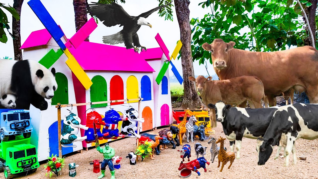 Wadidau‼️proses potong sapi lucu|sapi melahirkan cesar,simulasi kurban,cow,Sheep,buffalo,lion,panda