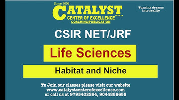 Habitat and Niche - CSIR NET Life Sc Online class