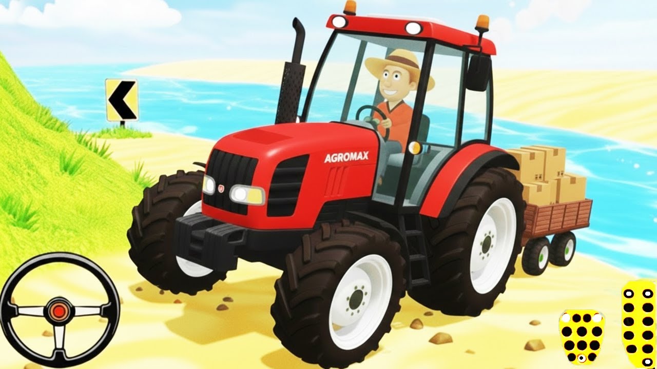 Insane Mountain Tractor Driving - Extreme Off-Road Cargo Transport Gameplay - Android Game