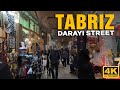 TABRIZ Darayi Street WALK TOUR  🇮🇷  CITY CENTER  | 4K  UHD | IRAN 2021