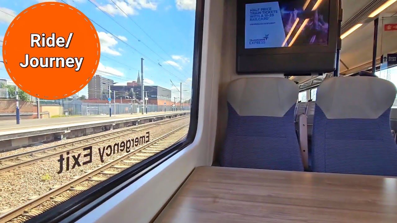Ride on the train between Doncaster and Sheffield, towards Liverpool | Transpennine Express 185125