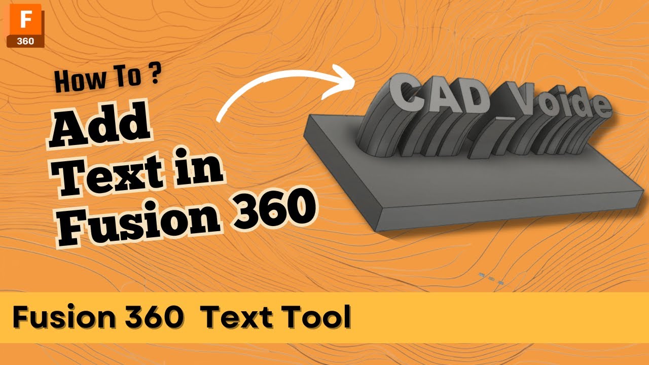 How To Add Text In Fusion 360 | CAD_Voide | Text - YouTube