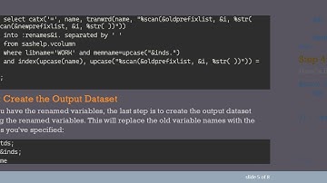 How to Dynamically Rename Variables in SAS by Replacing Prefixes