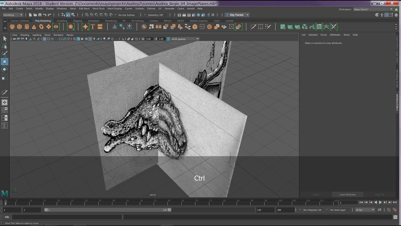 Audrey II - Maya Project Tutorial - Part 4 - Head Image Planes