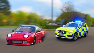 POLICE Gate Crash This Japanese Car Meet! - Modified Cars Leaving Reading Japanese Meet!