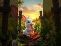 Rabbit &amp; carrot  cartoon video Whit farmer