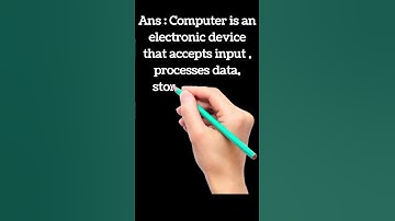 What is computer? Define Computer
