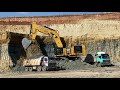 Caterpillar 6015B Excavator Loading Trucks With Two Passes - Sotiriadis Mining Works