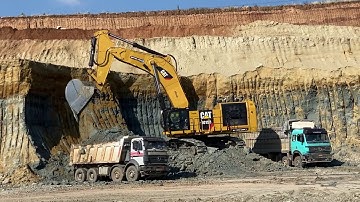 Caterpillar 6015B Excavator Loading Trucks With Two Passes - Sotiriadis Mining Works