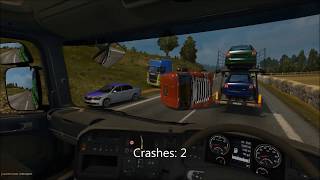 Euro Truck Simulator 2- Bad drivers and crashes #15