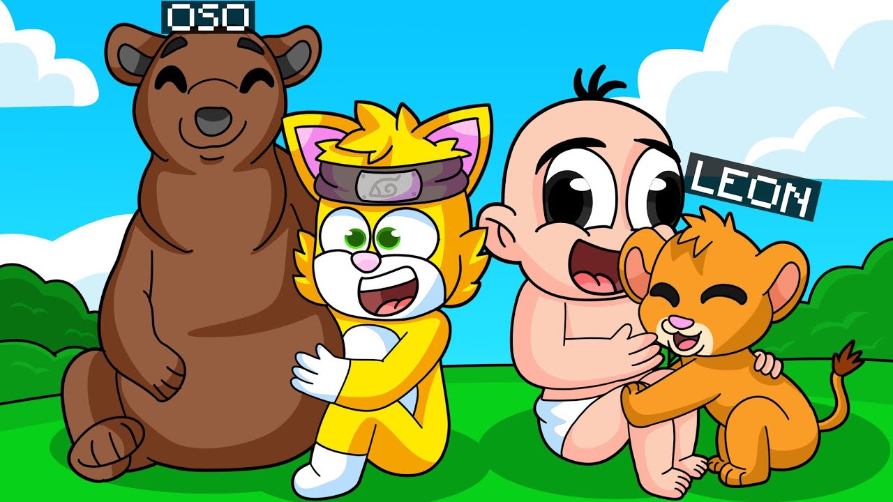 Adoptamos CUALQUIER ANIMAL en MINECRAFT 🦁😱 | Michi Miau y Bebe Noob con NUEVAS MASCOTAS