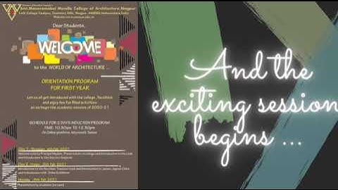 Video Portfolio of a first year student of architecture.