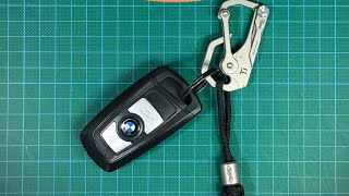 KEYUNITY KU00 Multipurpose Titanium Carabiner & Folding Knife Unboxing | Paracord 550 EDC Keyfob