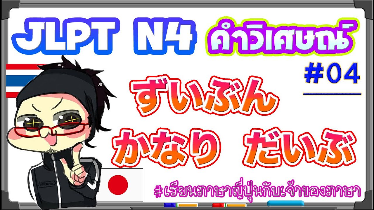 JLPT N4 คำวิเศษณ์ #04 かなり / だいぶ / ずいぶん