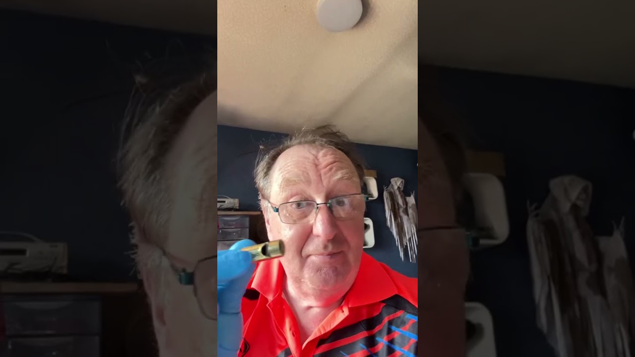 Whistle from a brass bullet casing