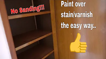 How do you chalk paint over stained wood?