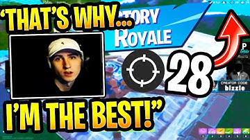 Ghost Bizzle DROPS *INSANE* 28 BOMB in FIRST EVER SOLO SQUAD GAME (Fortnite Best Pro Player)