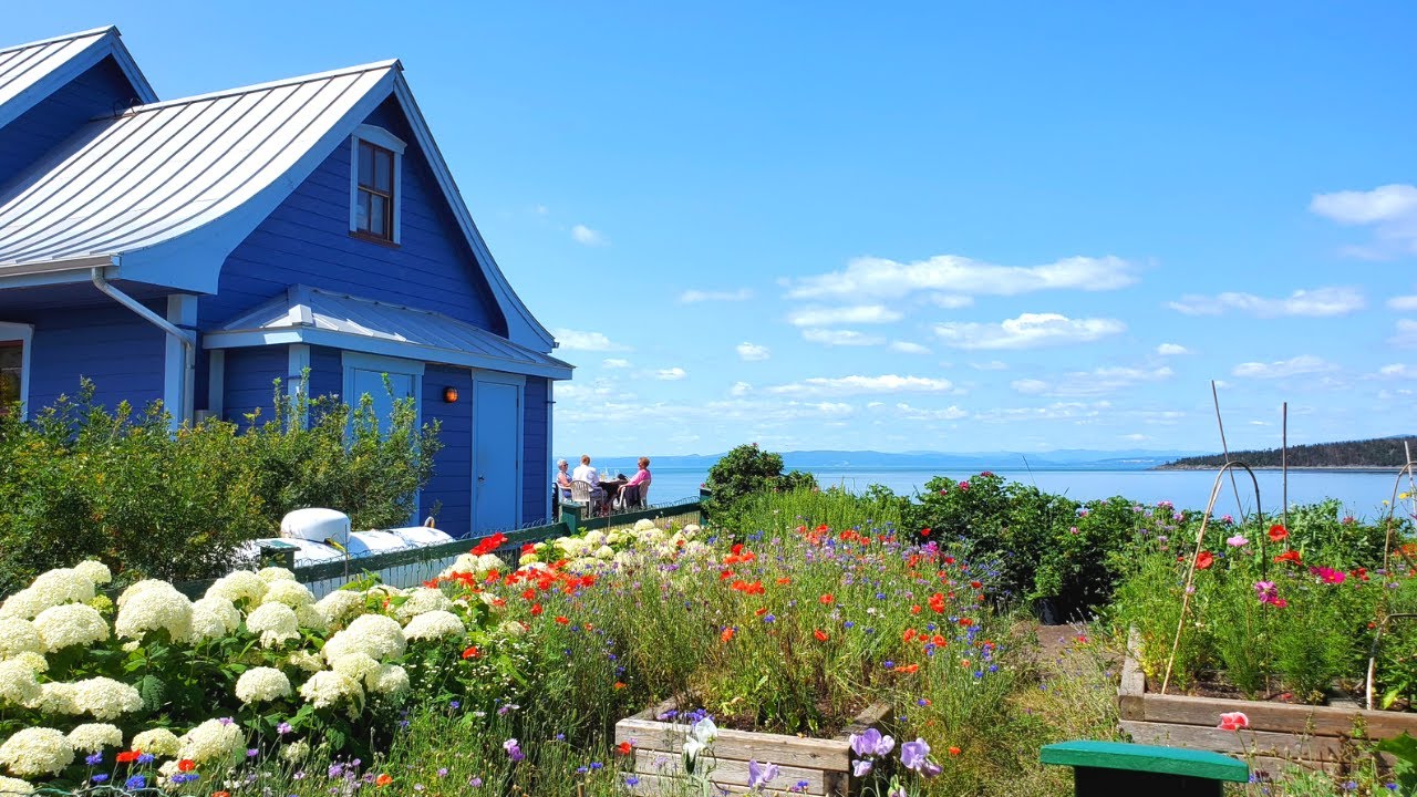 Kamouraska the top 20 most beautiful villages in the province of Quebec /walking tour/ Can in Canada