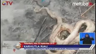 Petugas Gabungan Pemadam Karhutla Riau Temukan Ular Piton 2 Meter Hangus Terbakar - BIS 23/09