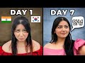 Indian girl learns korean language in 7 days  my experience