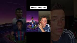 Los 2 mejores de la Premier vs 2 mejores de Laliga (Parte 1) #shorts