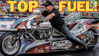 The BIGGEST TOP FUEL MOTORCYCLE RACE EVER! Norwalk Night Under Fire!