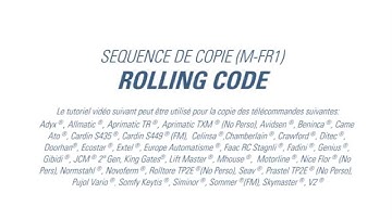 M-FR1 Rolling Code Type 1 -  Séquence de Copie