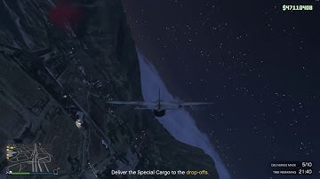 GTAO: Delivering 111 crates by Titan, Solo.  How to fight the NPC Buzzards
