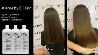 Keratin G.Hair Alema before and after
