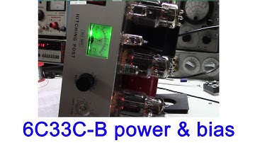 6C33C-B PP tube audio amplifier ; tube check, power ON test, bias adjustment