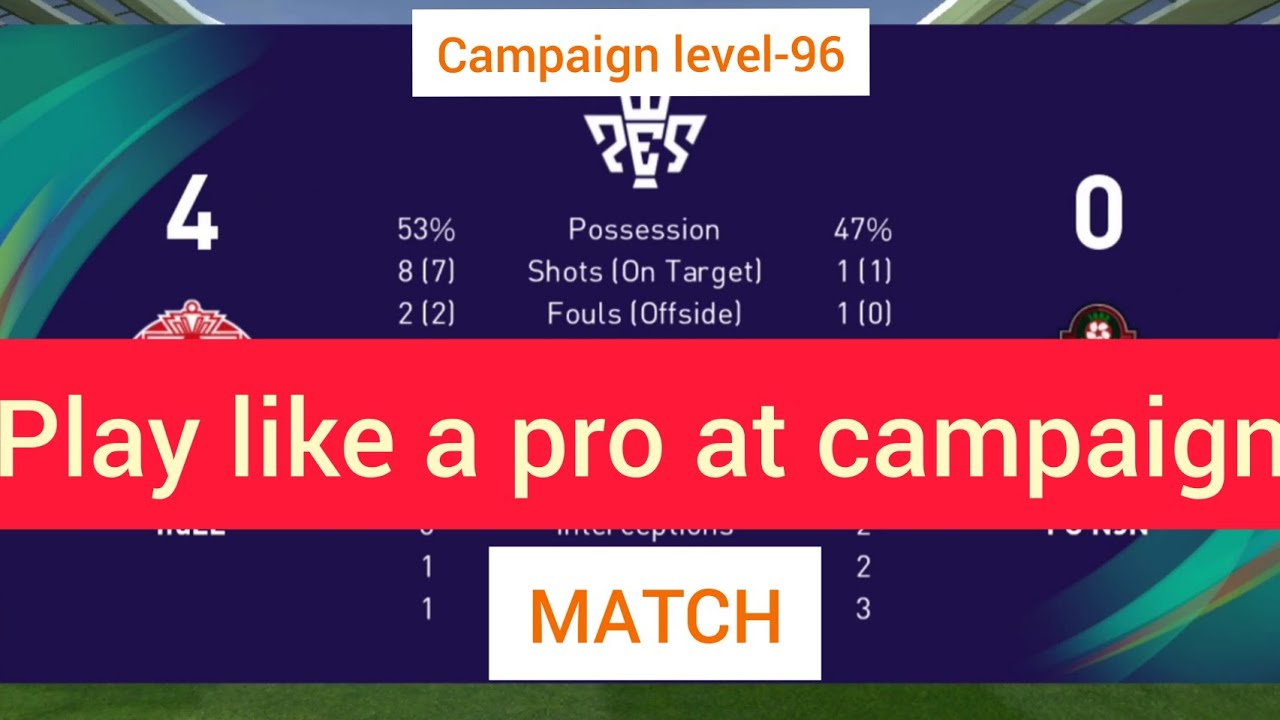 Campaign gameplay | PES | Score 4-0 | How to win campaign